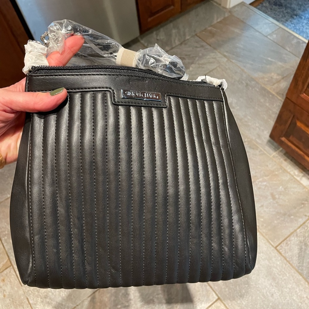 Simon Chang Black Quilted Shoulder Bag